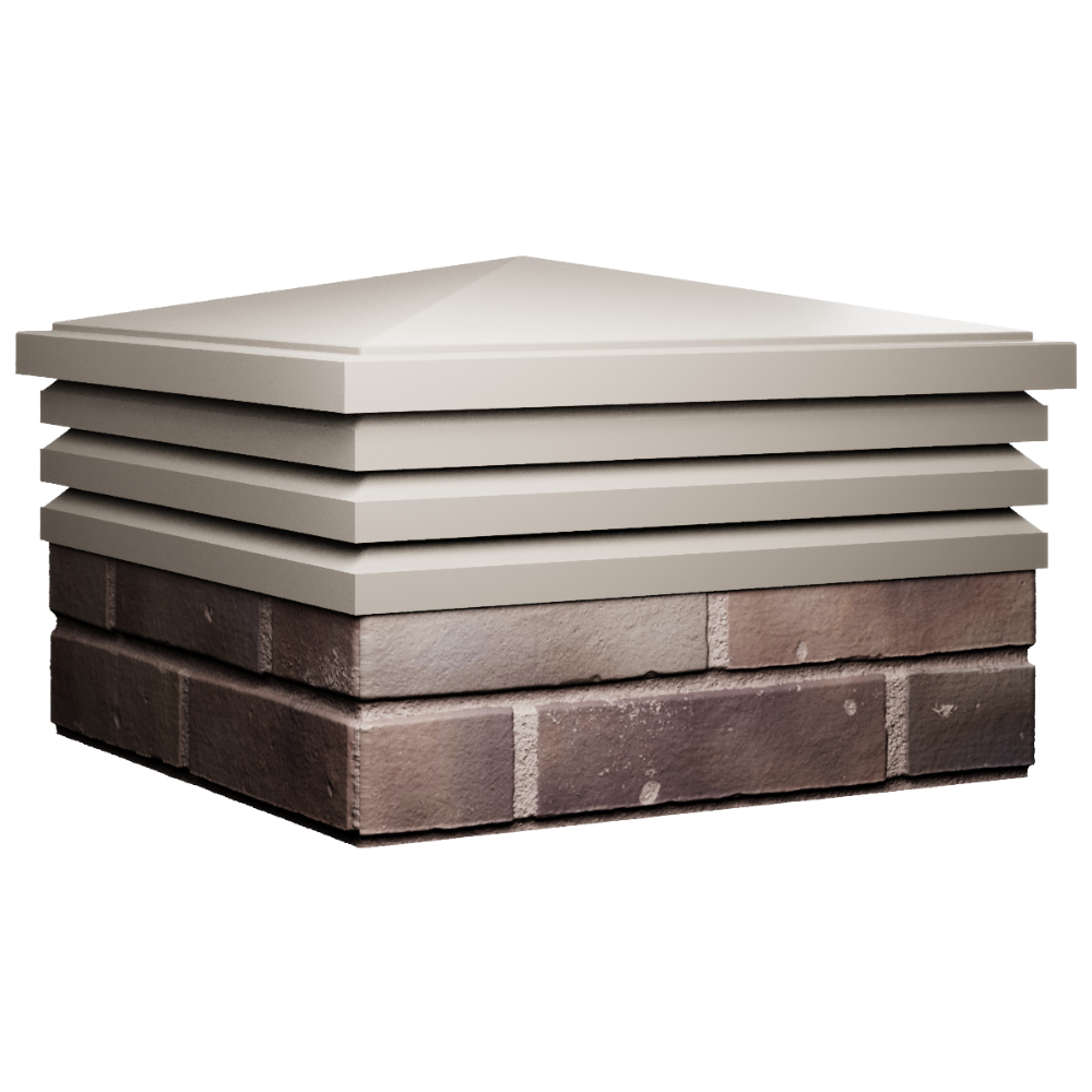 Колпак Zking Бона ХайТек Бежевый на столб 2х2 кирпича (513х513мм) в Нижнем Тагиле фото