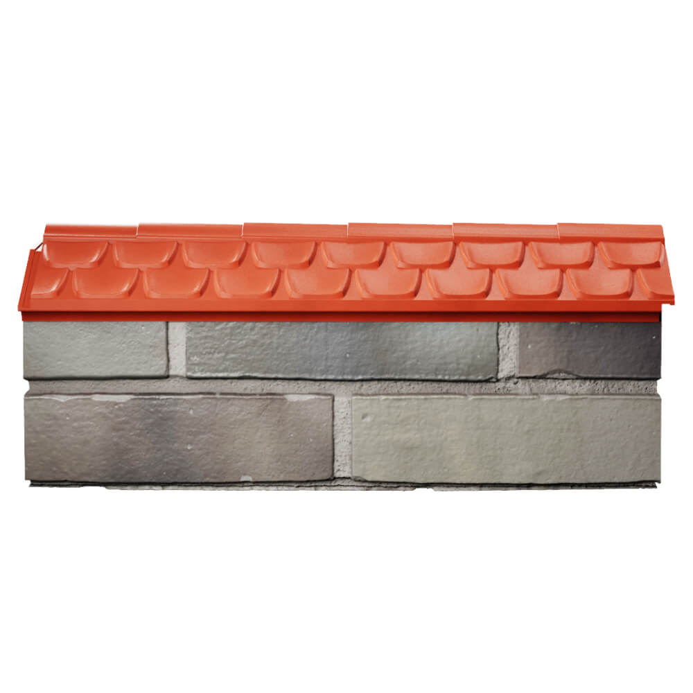 Парапет Zking Эльбрус Красный с посадкой на 0.5 кирпича (130мм) в Нижнем Тагиле фото