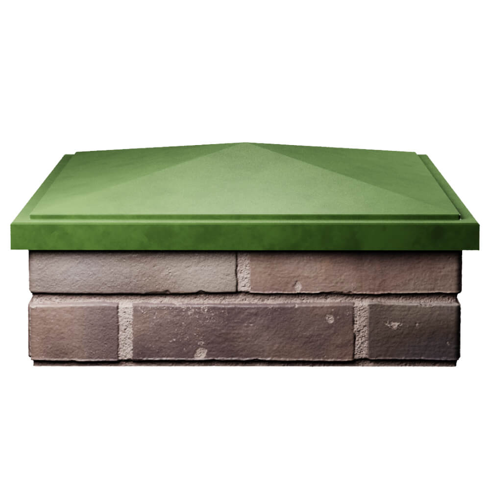 Колпак Zking БонаМоно Зеленый на столб 2х2 кирпича (515х515, 530х530мм) Нижний Тагил фото