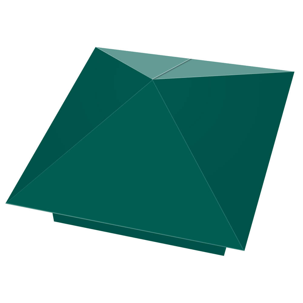 Колпак металлический 400х400мм RAL6026 Опал заборный Нижний Тагил фото