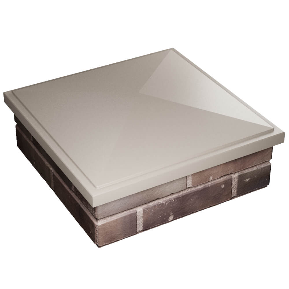 Колпак Zking БонаМоно Бежевый на столб 2х2 кирпича (515х515, 530х530мм) в Нижнем Тагиле фото