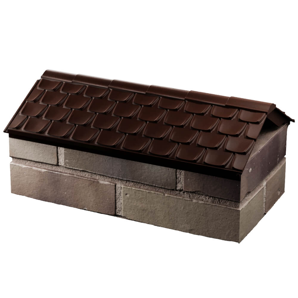 Парапет Zking Эльбрус Коричневый с посадкой на 1 кирпич (255мм) в Нижнем Тагиле фото