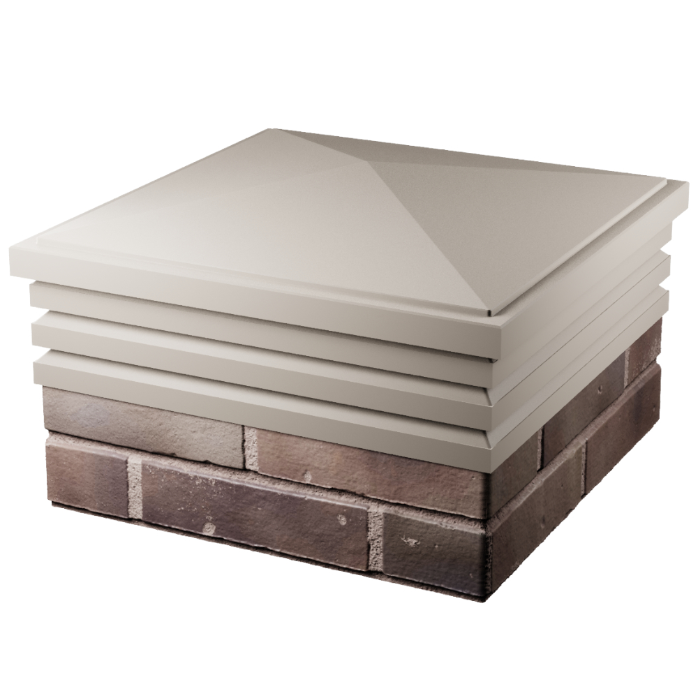 Колпак Zking Бона ХайТек Бежевый на столб 2х2 кирпича (513х513мм) в Нижнем Тагиле фото