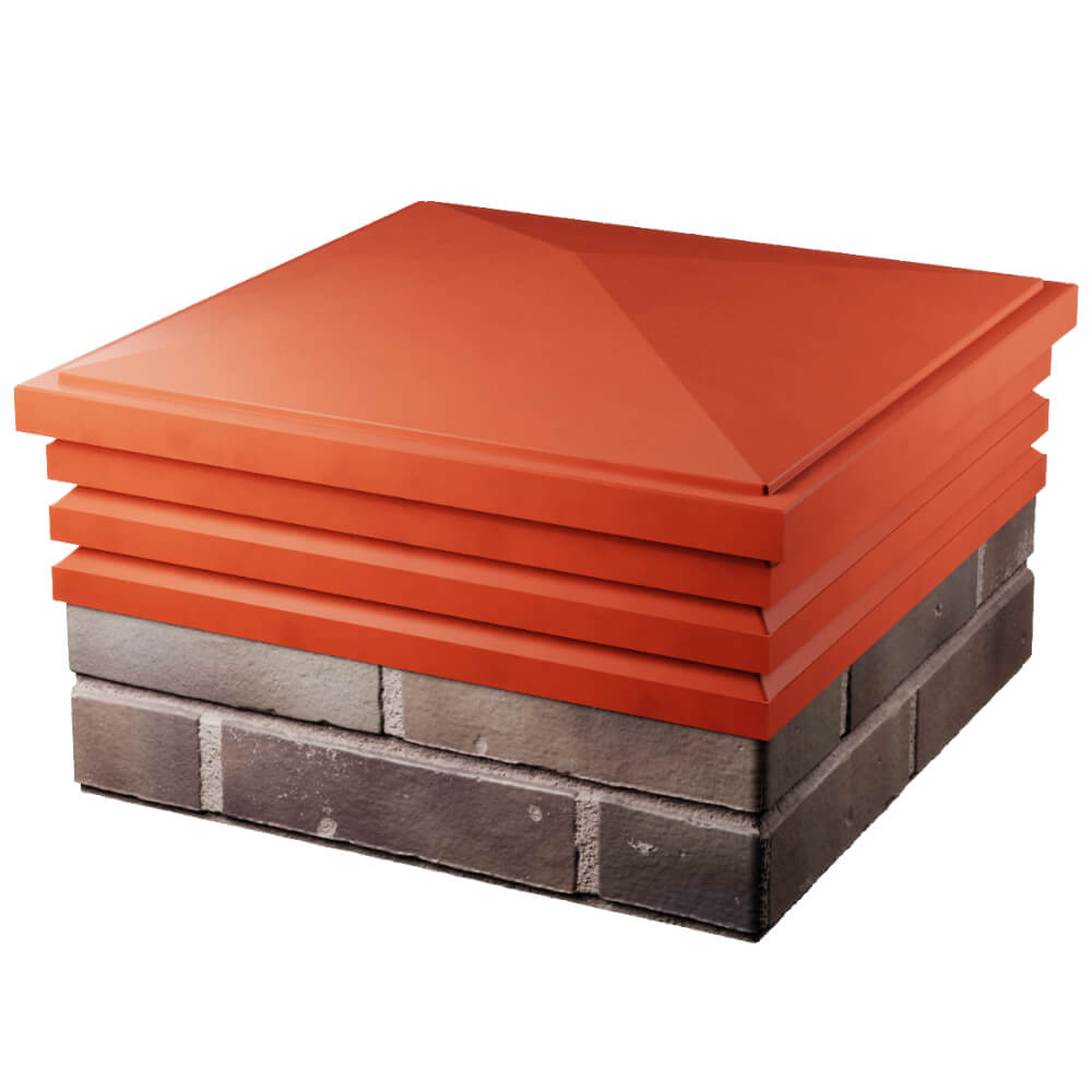 Колпак Zking Бона ХайТек Красный на столб 2х2 кирпича (513х513мм) в Нижнем Тагиле фото