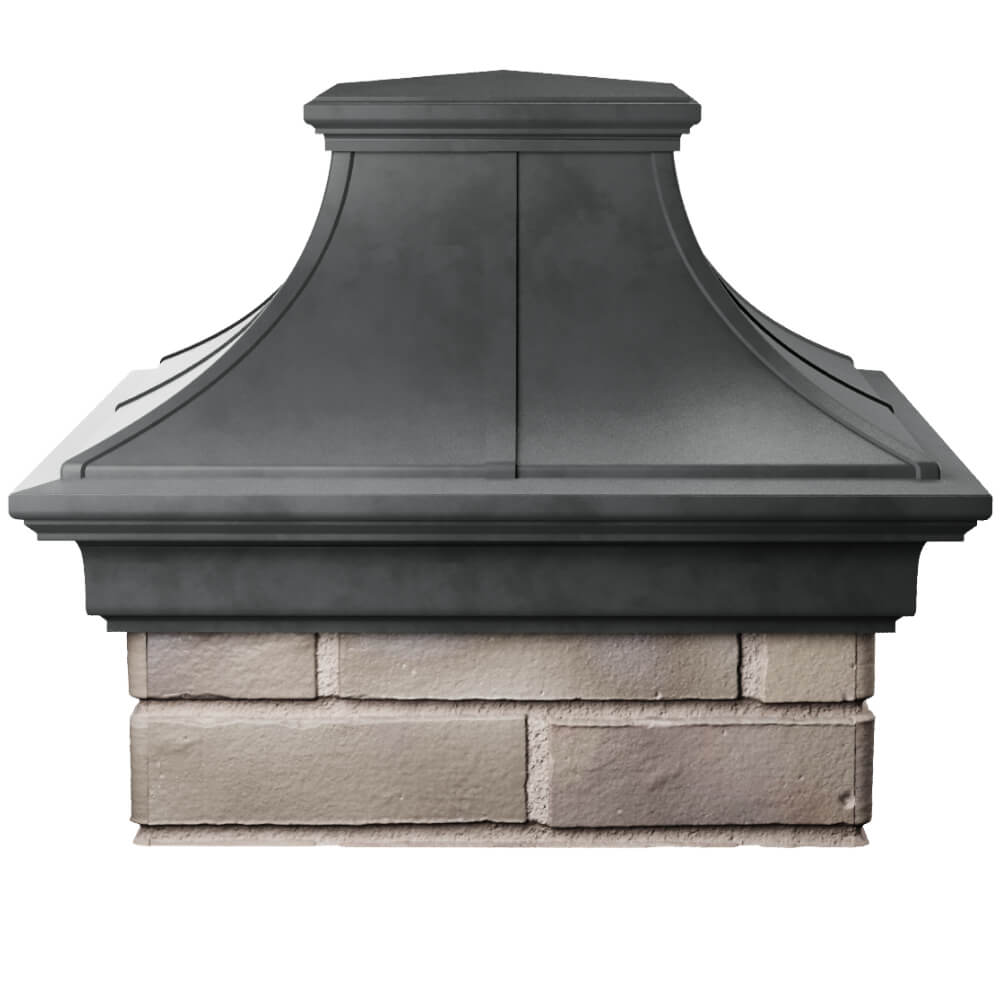 Колпак Zking Монблан Премиум Серый на столб 1.5х1.5 кирпича (385х385мм) Нижний Тагил фото