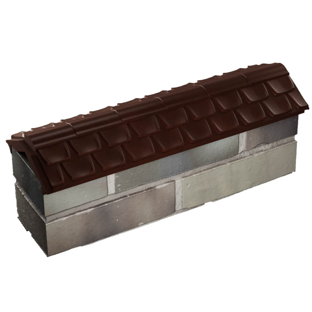 Парапет Zking Эльбрус Коричневый с посадкой на 0.5 кирпича (130мм) в Нижнем Тагиле фото