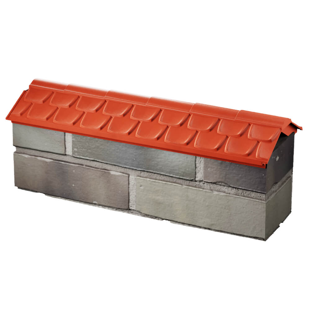 Парапет Zking Эльбрус Красный с посадкой на 0.5 кирпича (130мм) в Нижнем Тагиле фото