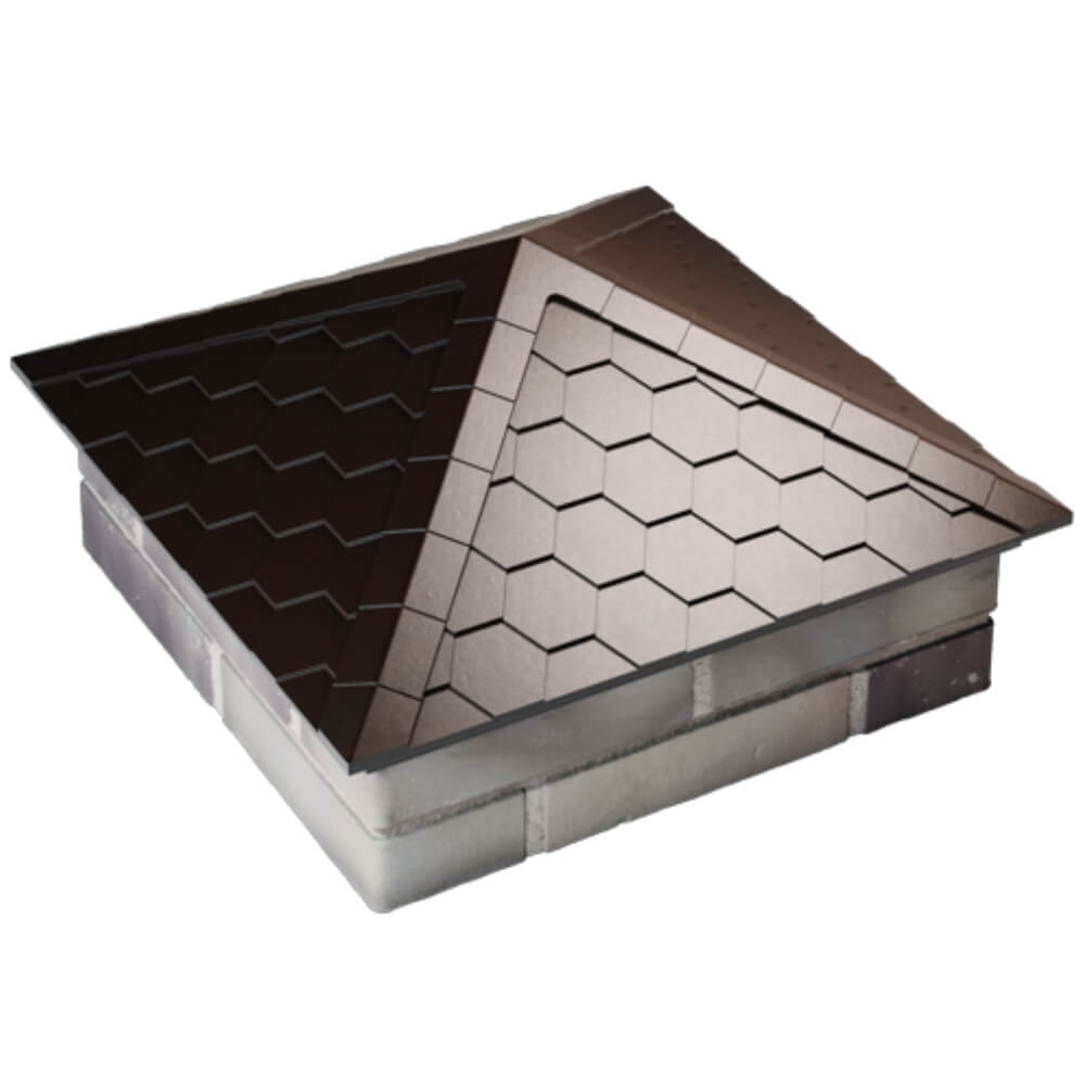 Колпак Zking Эверест Коричневый на столб 2х2 кирпича (535х535мм) Нижний Тагил фото