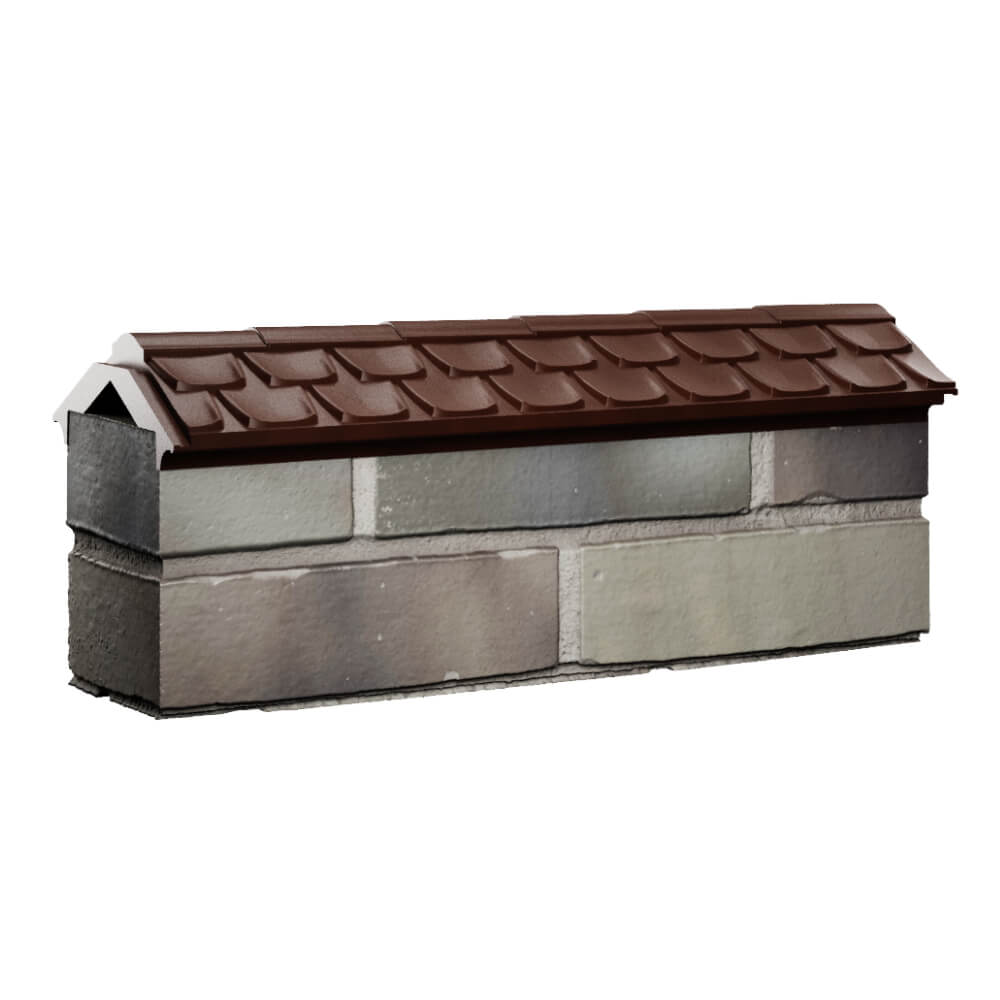 Парапет Zking Эльбрус Коричневый с посадкой на 0.5 кирпича (130мм) Нижний Тагил фото