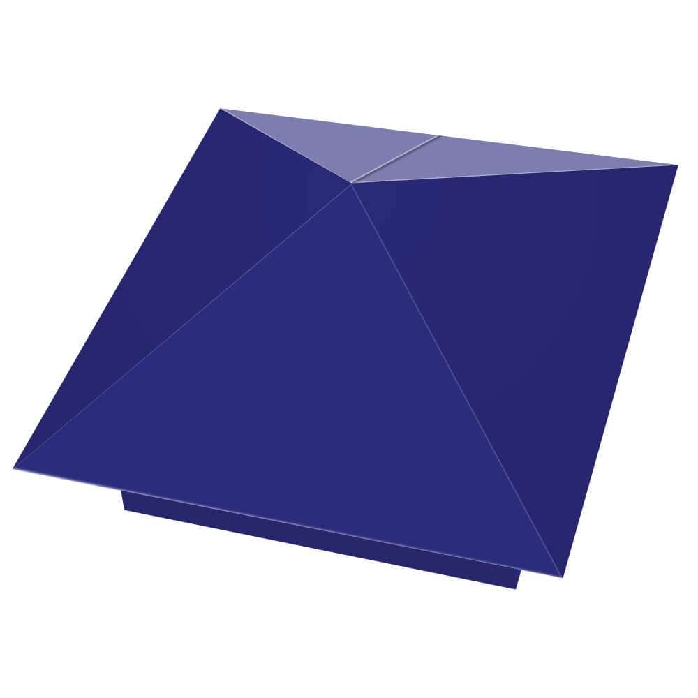 Колпак металлический 390х390мм RAL5002 Синий Ультрамарин заборный Нижний Тагил фото