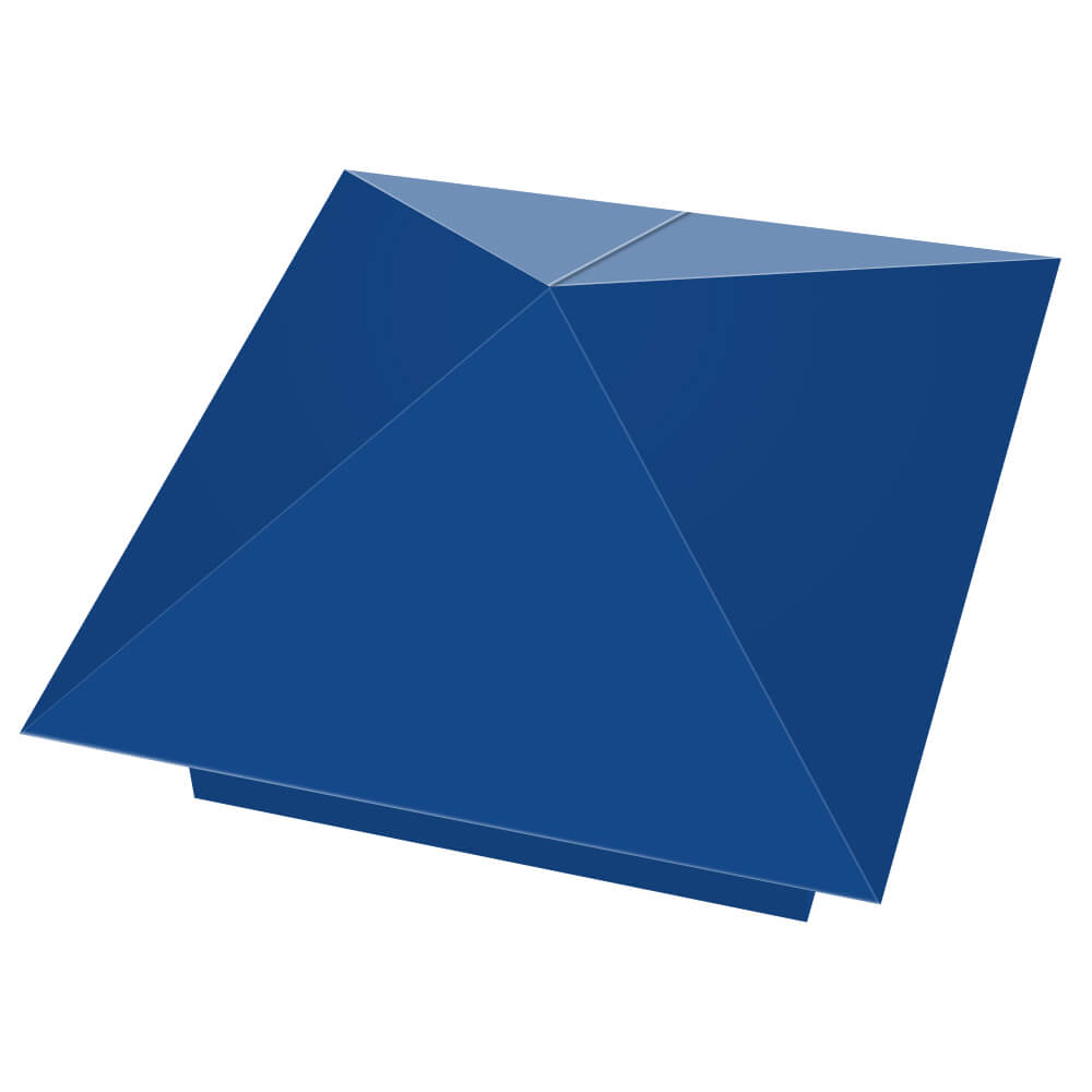 Колпак металлический 390х390мм RAL5005 Синий Сигнал заборный Нижний Тагил фото