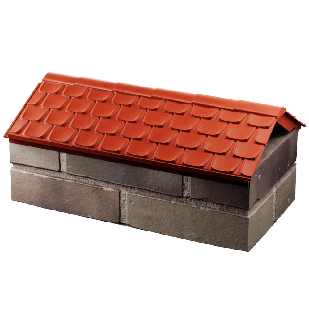 Парапет Zking Эльбрус Красный с посадкой на 1 кирпич (255мм) в Нижнем Тагиле фото