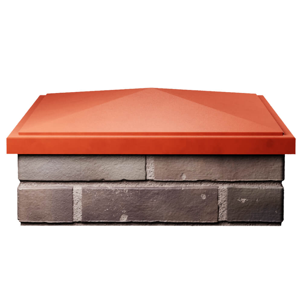 Колпак Zking БонаМоно Красный на столб 2х2 кирпича (515х515, 530х530мм) Нижний Тагил фото