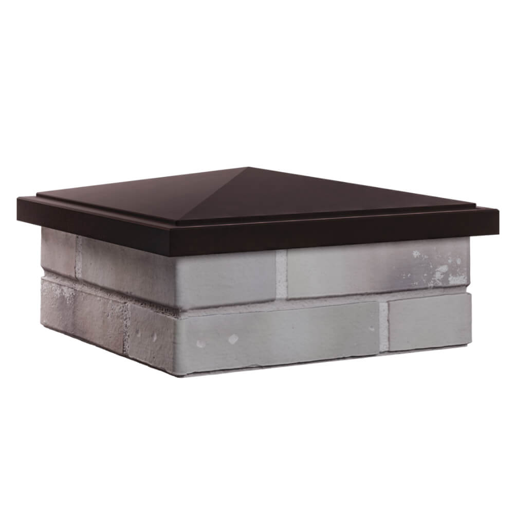 Колпак Zking БонаМоно Коричневый на столб 1.5х1.5 кирпича (385х385, 400х400мм) в Нижнем Тагиле фото