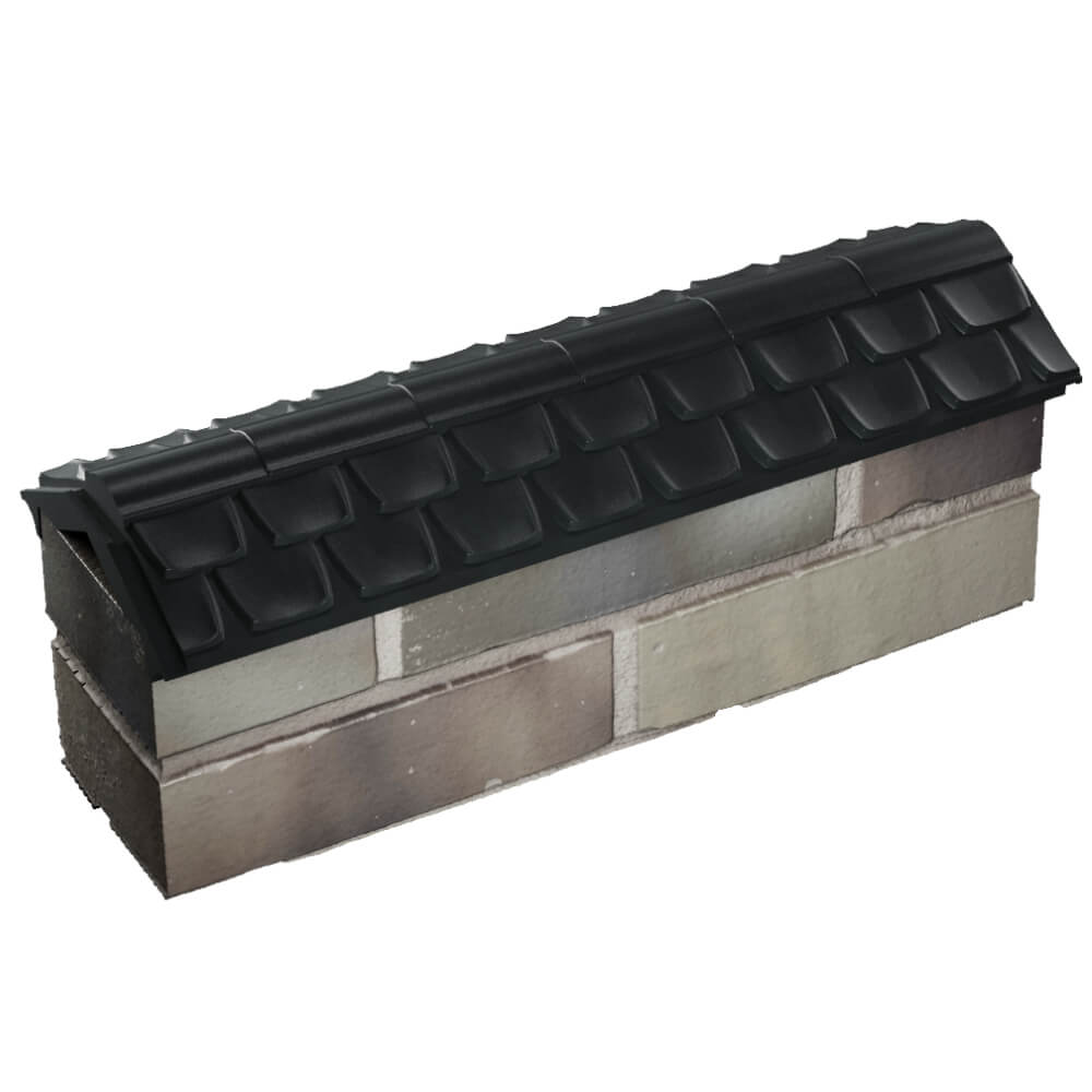 Парапет Zking Эльбрус Черный с посадкой на 0.5 кирпича (130мм) в Нижнем Тагиле фото
