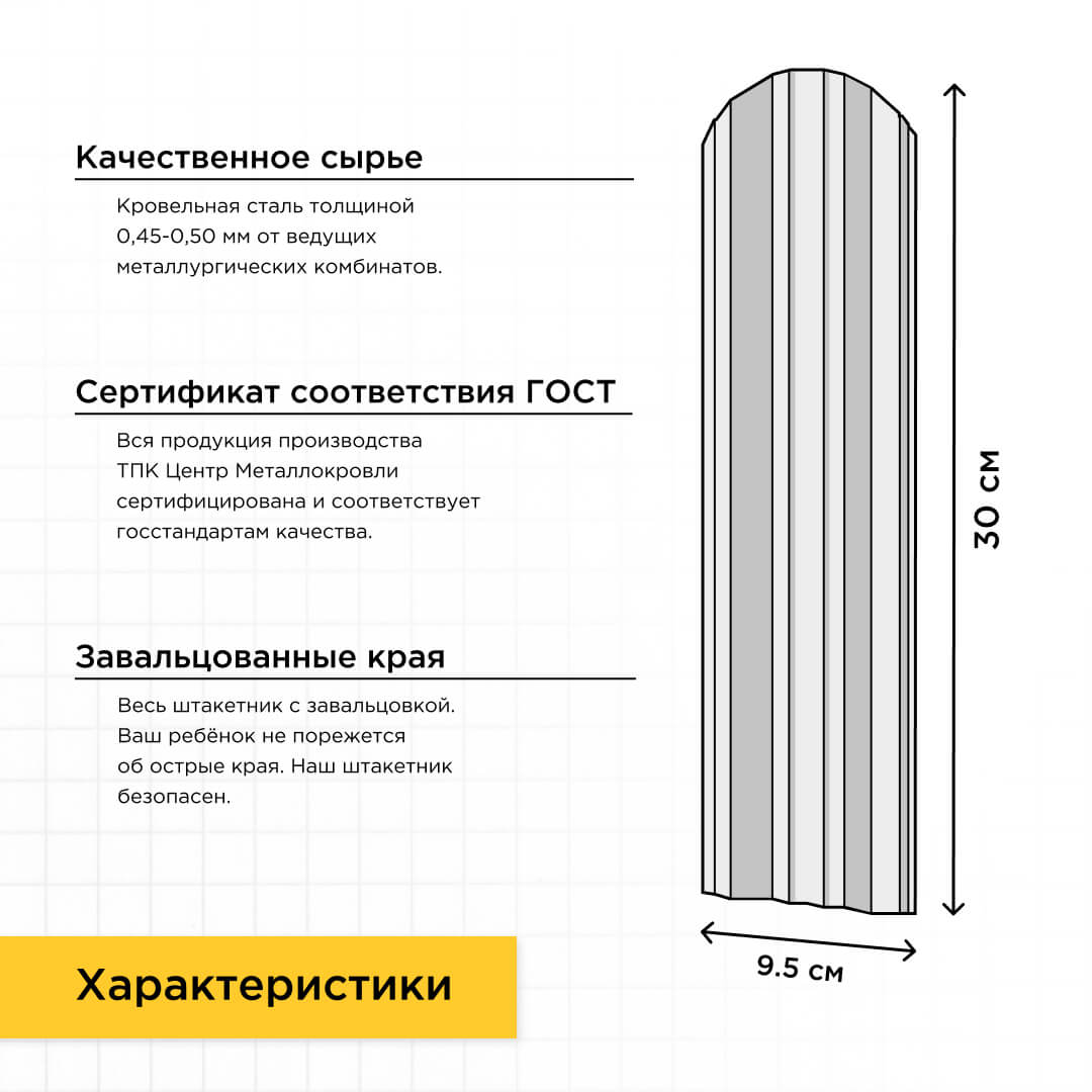 Декоративный заборчик «Нарядный Палисадник Эко» высота 0.3м разноцветный