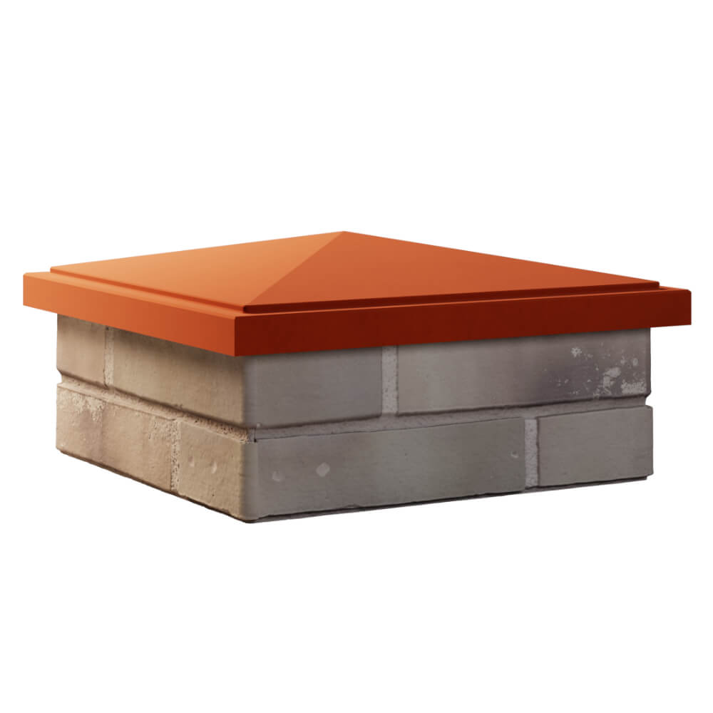 Колпак Zking БонаМоно Красный на столб 1.5х1.5 кирпича (385х385, 400х400мм) в Нижнем Тагиле фото