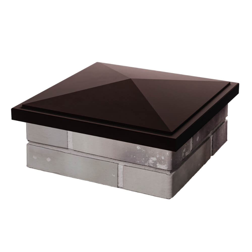 Колпак Zking БонаМоно Коричневый на столб 1.5х1.5 кирпича (385х385, 400х400мм) в Нижнем Тагиле фото