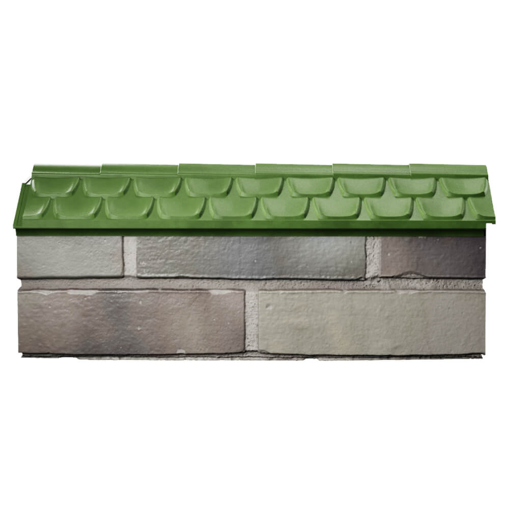 Парапет Zking Эльбрус Зеленый с посадкой на 0.5 кирпича (130мм) в Нижнем Тагиле фото
