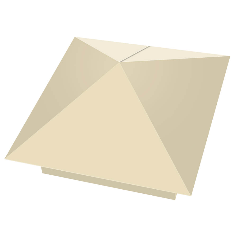 Колпак металлический 400х400мм RAL1015 Слоновая Кость заборный Нижний Тагил фото