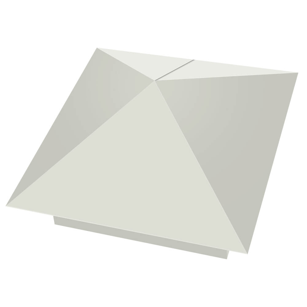 Колпак металлический 400х400мм RAL9003 Белый заборный Нижний Тагил фото