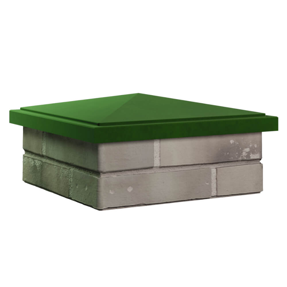 Колпак Zking БонаМоно Зеленый на столб 1.5х1.5 кирпича (385х385, 400х400мм) в Нижнем Тагиле фото