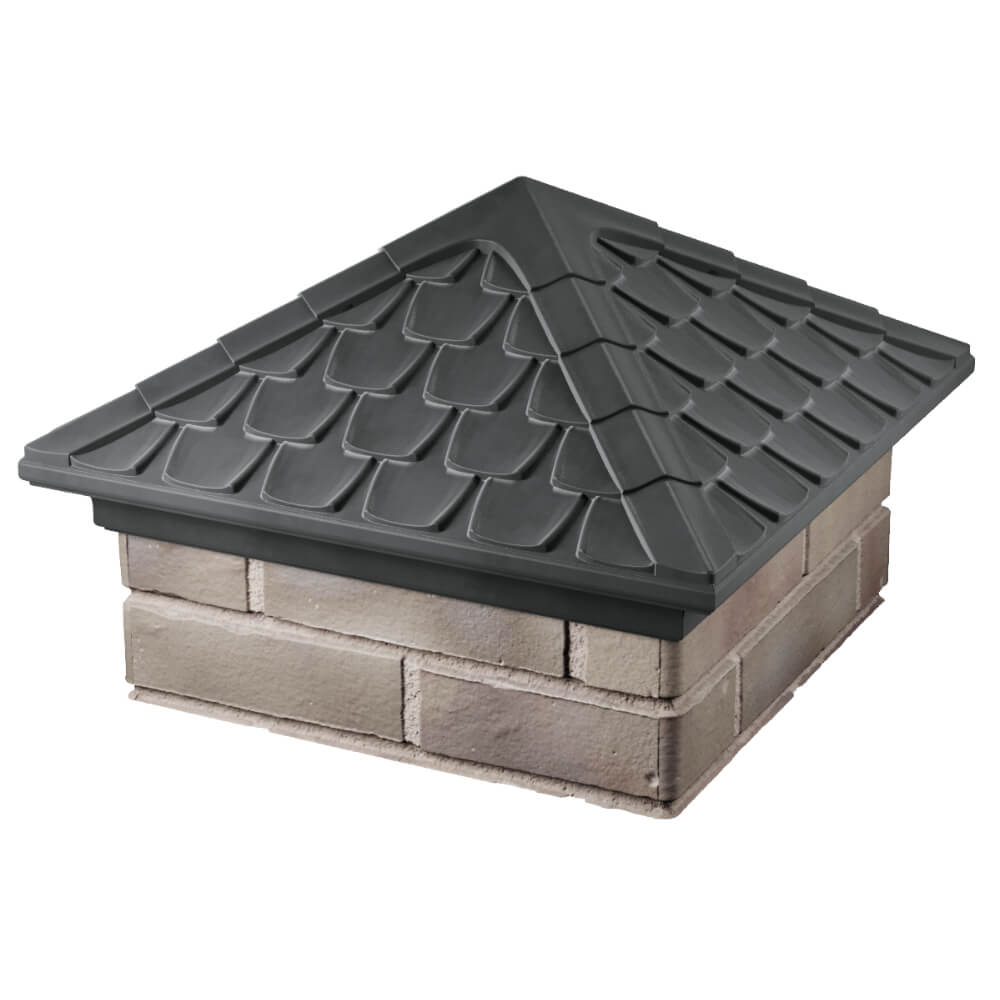 Колпак Zking Эльбрус Серый на столб 1.5х1.5 кирпича (385х385мм) в Нижнем Тагиле фото