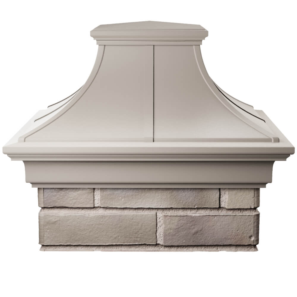 Колпак Zking Монблан Премиум Бежевый на столб 1.5х1.5 кирпича (385х385мм) Нижний Тагил фото