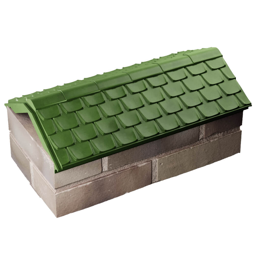 Парапет Zking Эльбрус Зеленый с посадкой на 1 кирпич (255мм) в Нижнем Тагиле фото