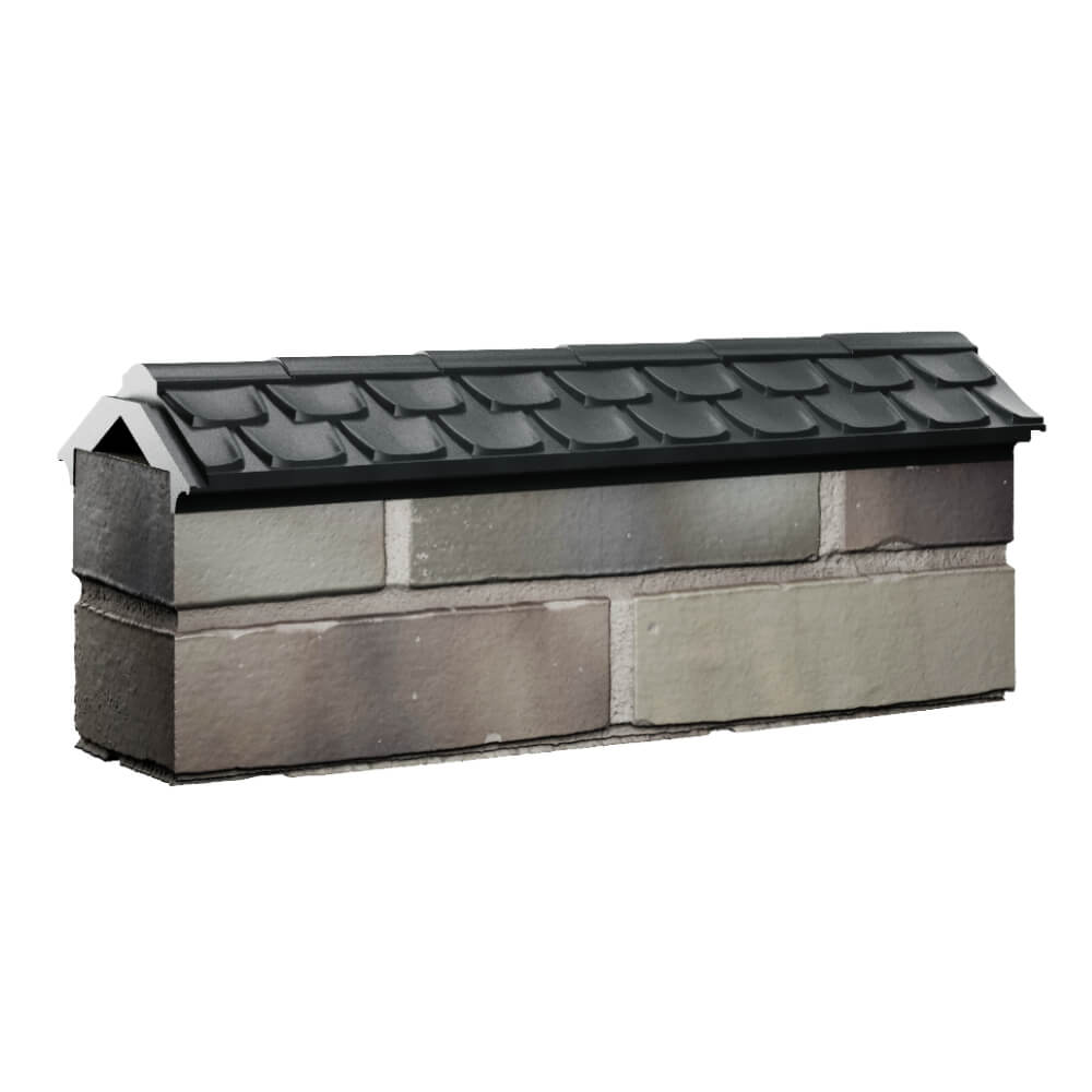 Парапет Zking Эльбрус Черный с посадкой на 0.5 кирпича (130мм) Нижний Тагил фото