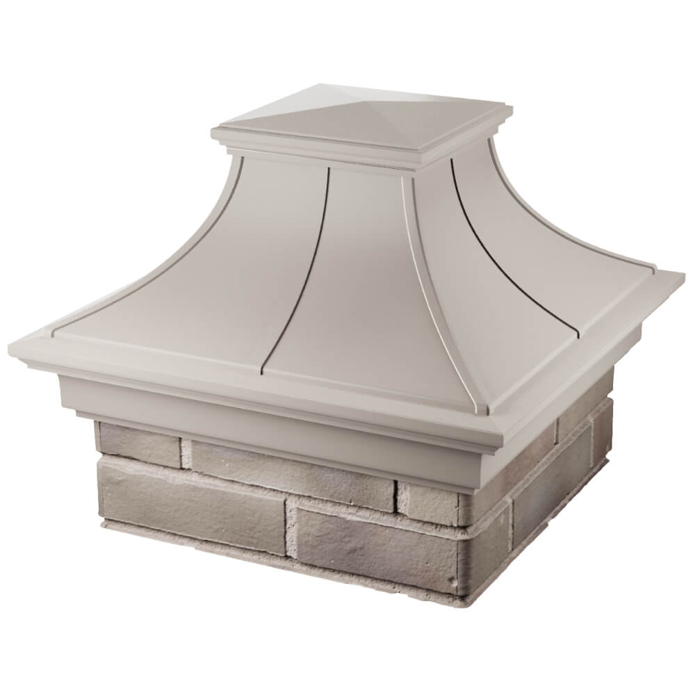 Колпак Zking Монблан Премиум Бежевый на столб 1.5х1.5 кирпича (385х385мм) в Нижнем Тагиле фото