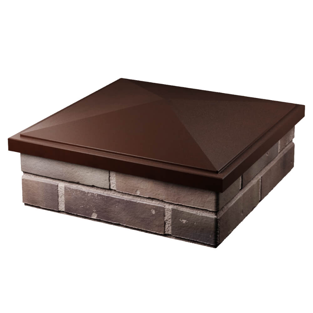 Колпак Zking БонаМоно Коричневый на столб 2х2 кирпича (515х515, 530х530мм) в Нижнем Тагиле фото