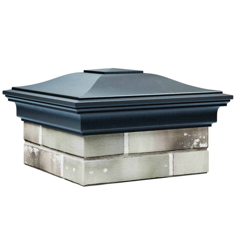 Колпак Zking Монблан Серый на столб 1.5х1.5 кирпича (385х385мм)