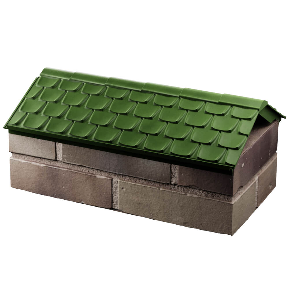 Парапет Zking Эльбрус Зеленый с посадкой на 1 кирпич (255мм) в Нижнем Тагиле фото