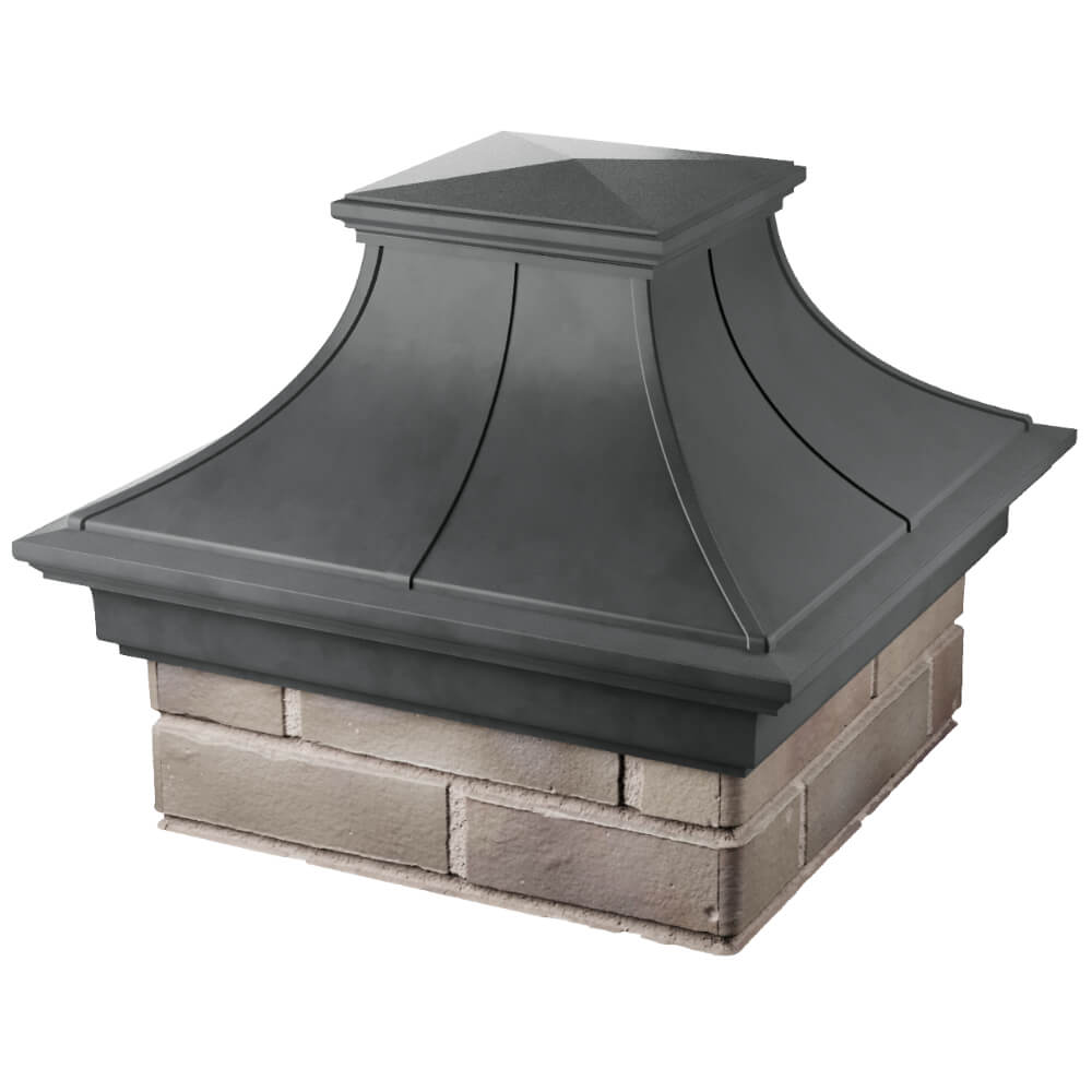 Колпак Zking Монблан Премиум Серый на столб 1.5х1.5 кирпича (385х385мм) в Нижнем Тагиле фото