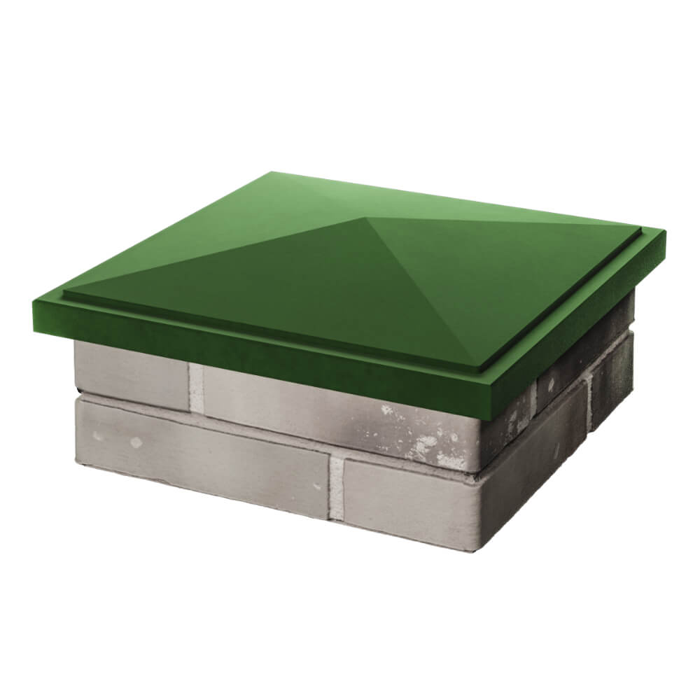 Колпак Zking БонаМоно Зеленый на столб 1.5х1.5 кирпича (385х385, 400х400мм) в Нижнем Тагиле фото