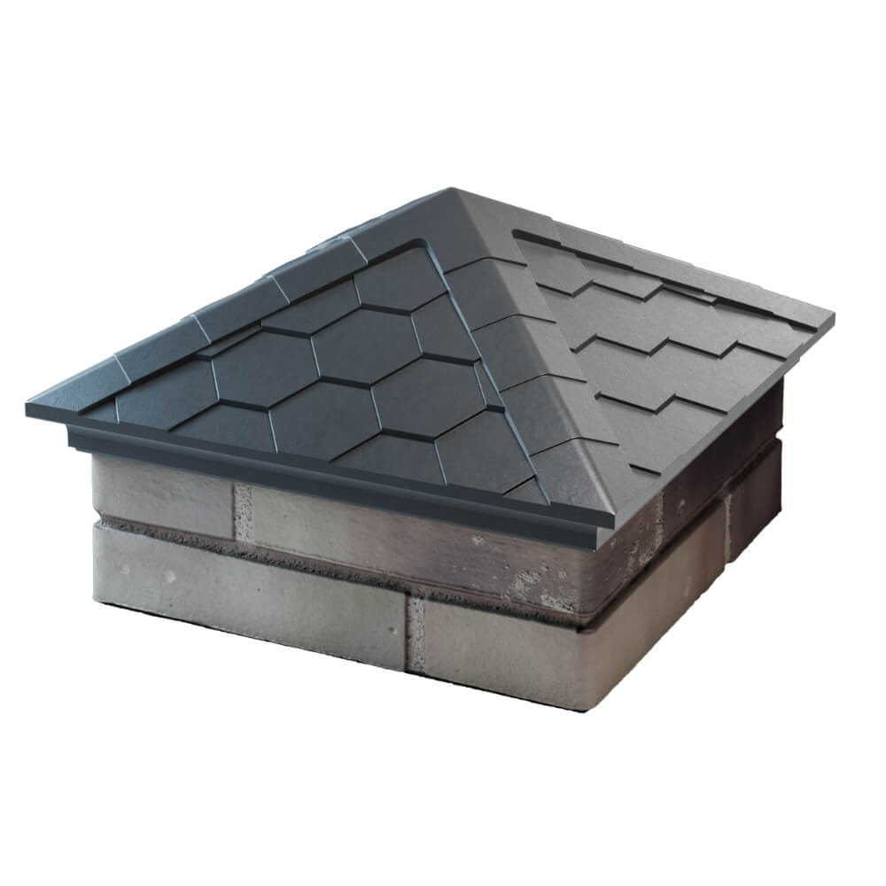 Колпак Zking Эверест Серый на столб 1.5х1.5 кирпича (390х390мм) в Нижнем Тагиле фото