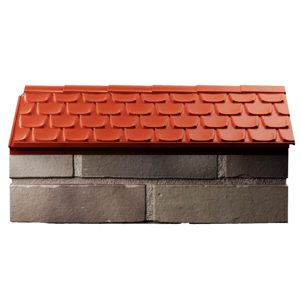 Парапет Zking Эльбрус Красный с посадкой на 1 кирпич (255мм) в Нижнем Тагиле фото