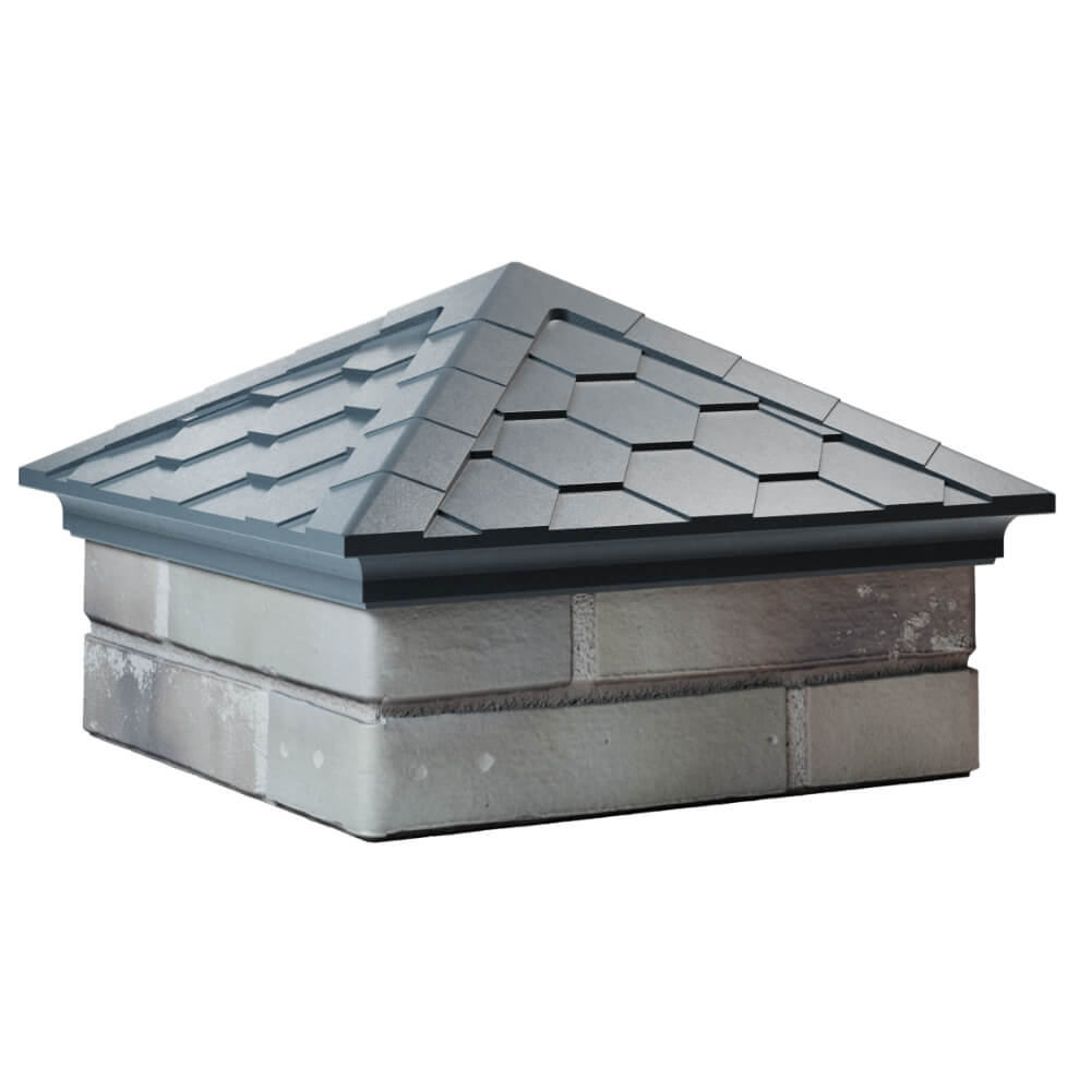 Колпак Zking Эверест Серый на столб 1.5х1.5 кирпича (390х390мм) в Нижнем Тагиле фото