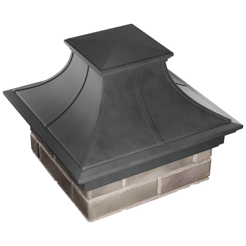 Колпак Zking Монблан Премиум Серый на столб 1.5х1.5 кирпича (385х385мм) в Нижнем Тагиле фото