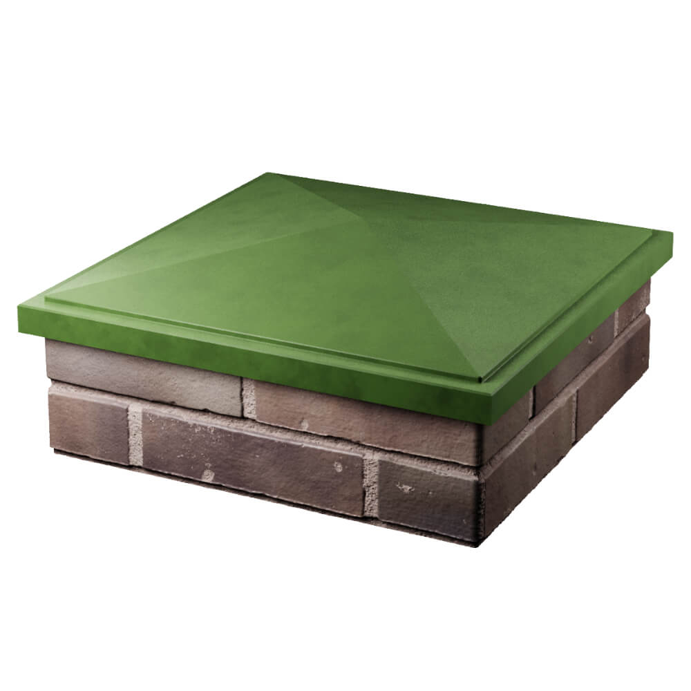 Колпак Zking БонаМоно Зеленый на столб 2х2 кирпича (515х515, 530х530мм) в Нижнем Тагиле фото