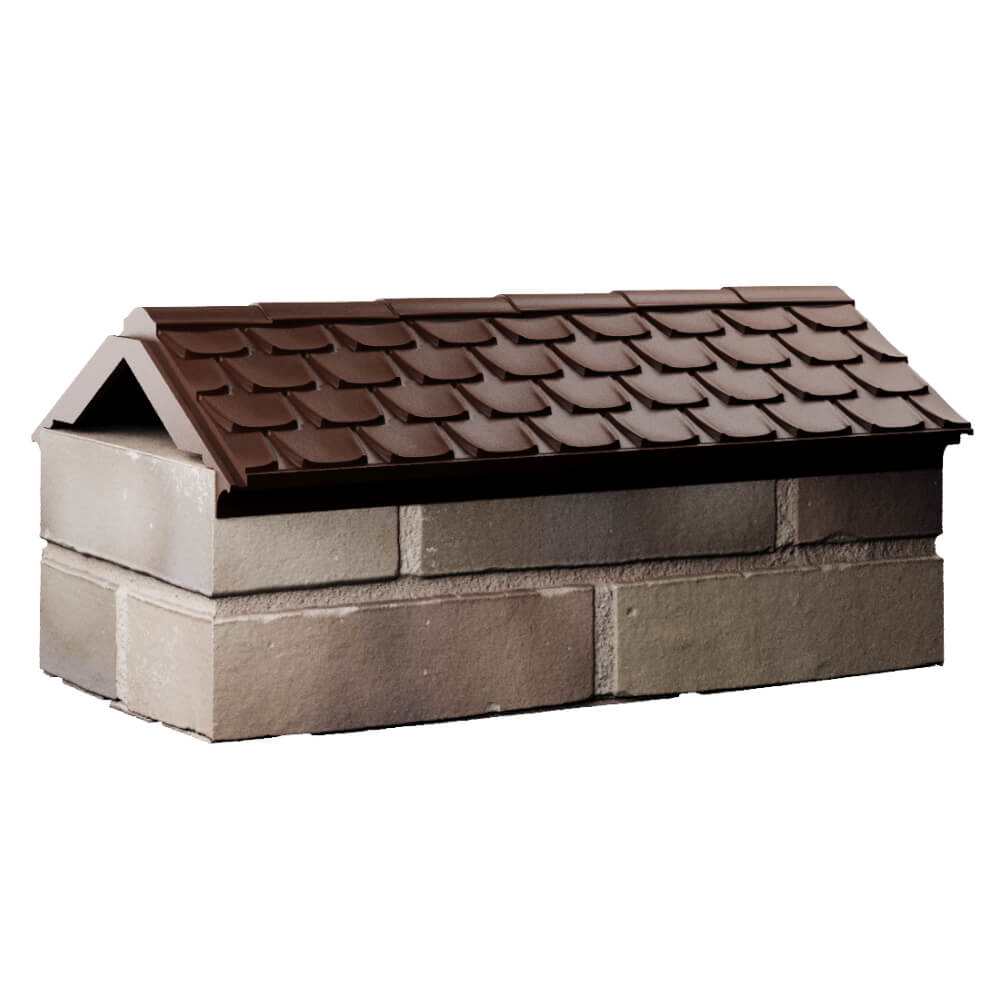 Парапет Zking Эльбрус Коричневый с посадкой на 1 кирпич (255мм) Нижний Тагил фото
