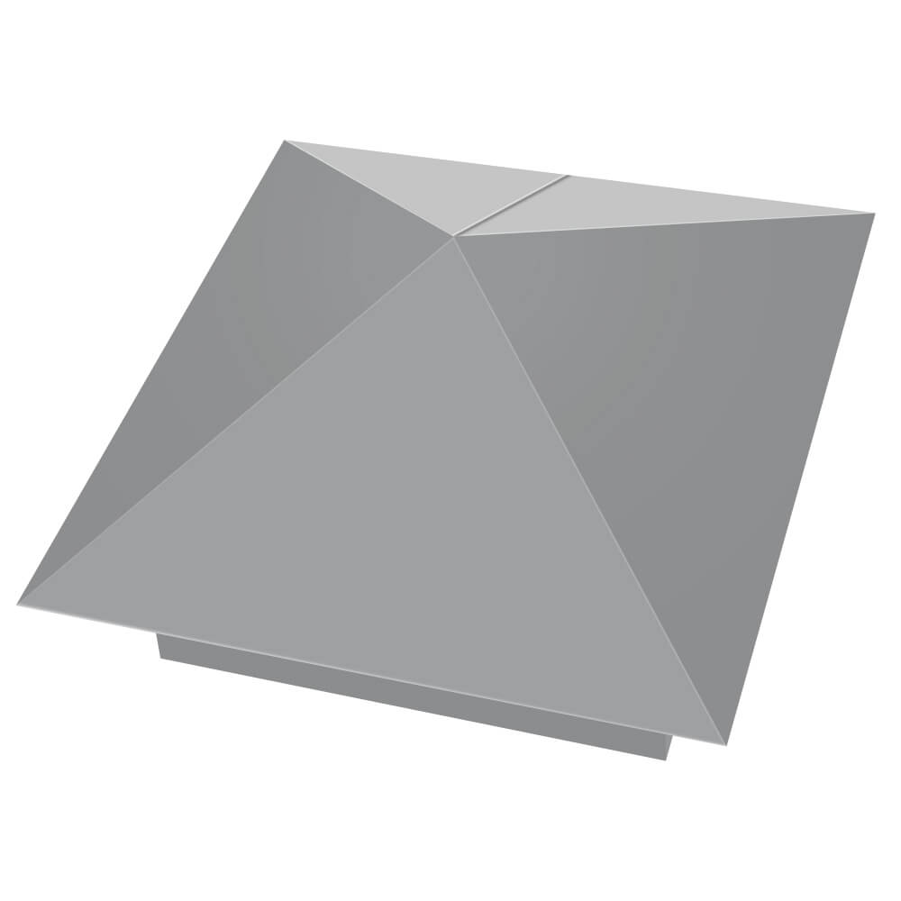 Колпак металлический 390х390мм RAL7004 Серый заборный Нижний Тагил фото