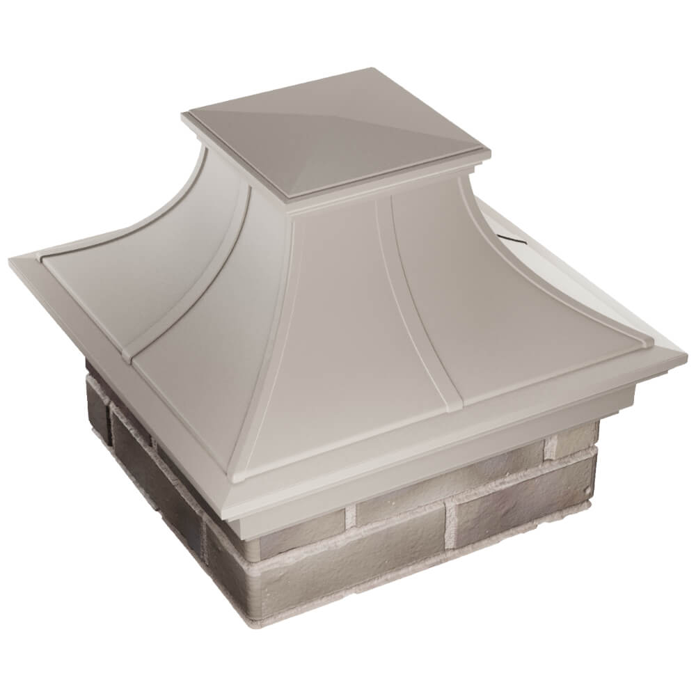 Колпак Zking Монблан Премиум Бежевый на столб 1.5х1.5 кирпича (385х385мм) в Нижнем Тагиле фото