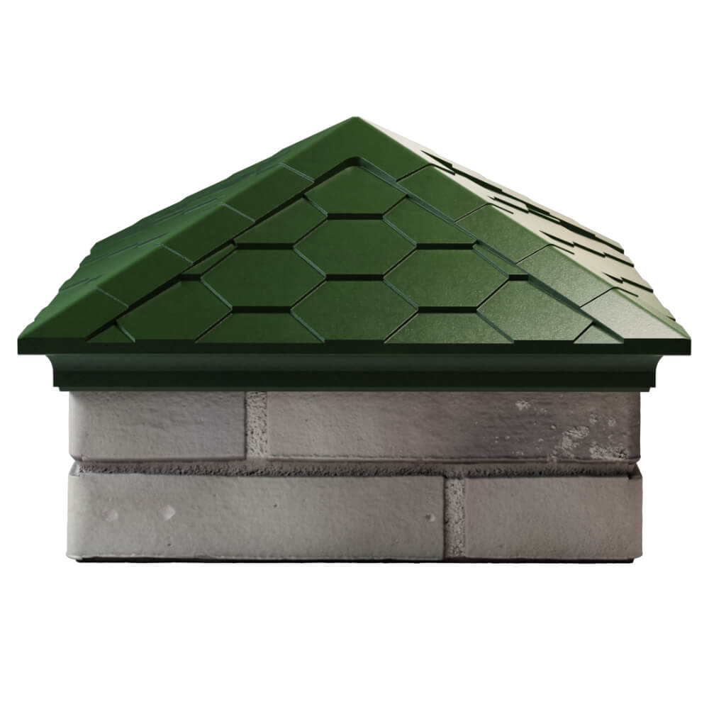 Колпак Zking Эверест Зеленый на столб 1.5х1.5 кирпича (390х390мм) Нижний Тагил фото